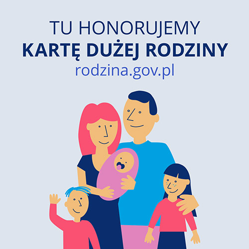 Tu Honorujemy Kartę Dużej Rodziny
